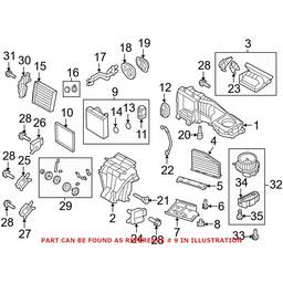 Audi A/C Evaporator Core 8U1820103A